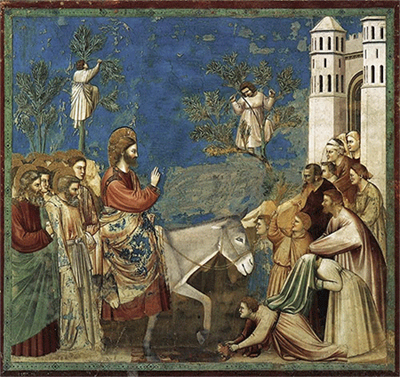 GESU ENTRA A GERUSALEMME - Giotto - Cappella degli Scrovegni - Padova