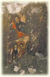 Affreschi all'interno della Cripta Tota