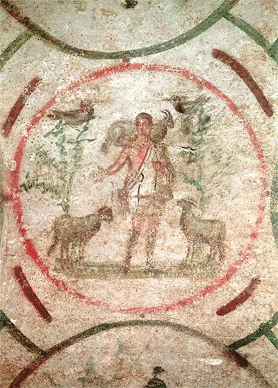 Il Buon Pastore, Catacombe di Priscilla, Roma