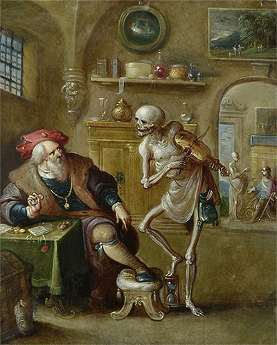 La morte suona il violino, Frans Francken, Priorato di Nostell, Yorkshire occidentale